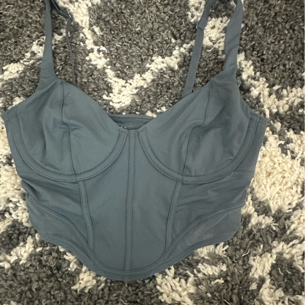 Blue corset top